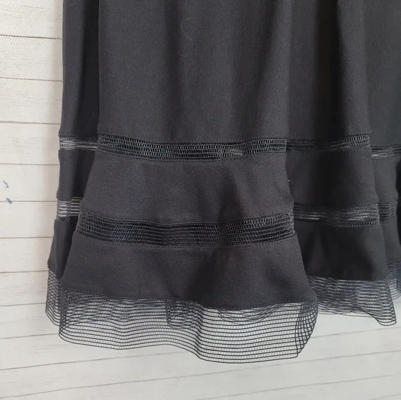 Tadashi Shoji Fit & Flare Sleeveless Illusion Stripes Dress in Black, sz Med Pet - Picture 12 of 16